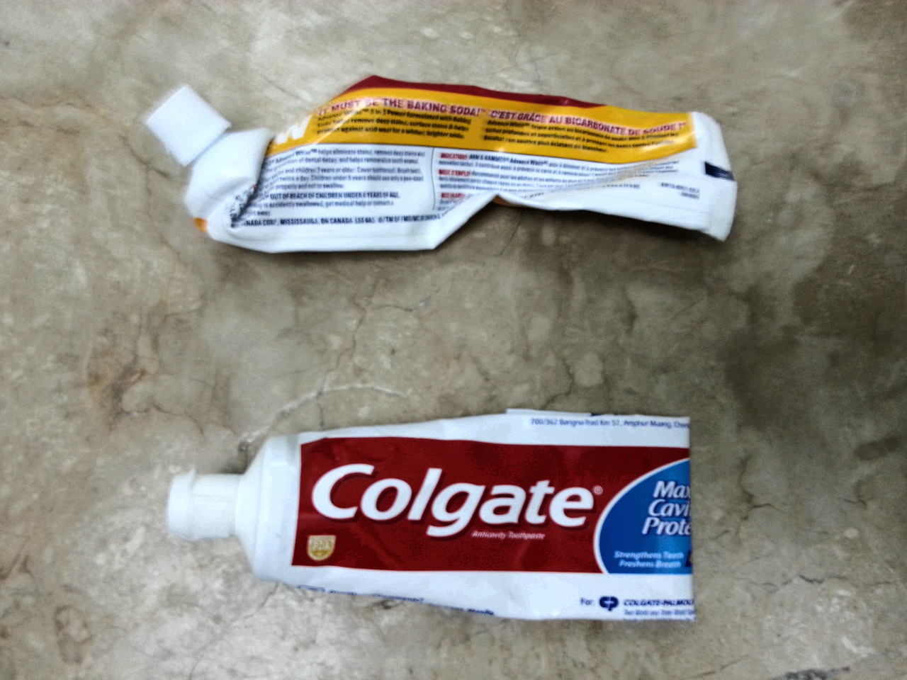 toothpaste out of the tube